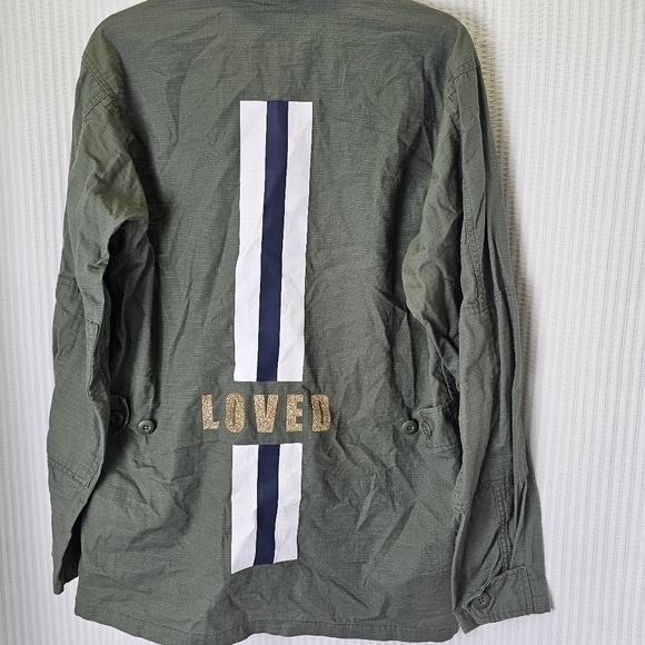 Hipchik Couture‎ Loved Jacket Army Green Pockets Tactical Grunge - Picture 9 of 9
